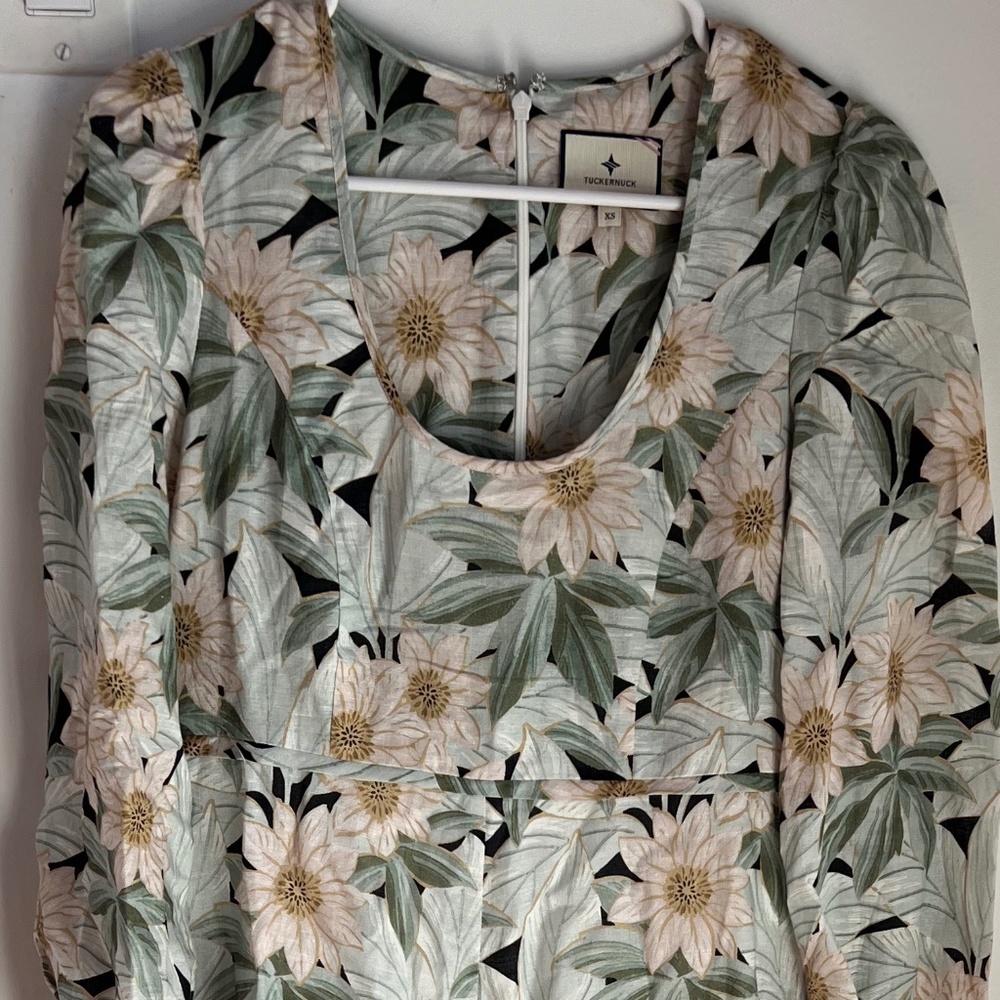 Tuckernuck Floral Maxi Long Sleeve Dress Size XS